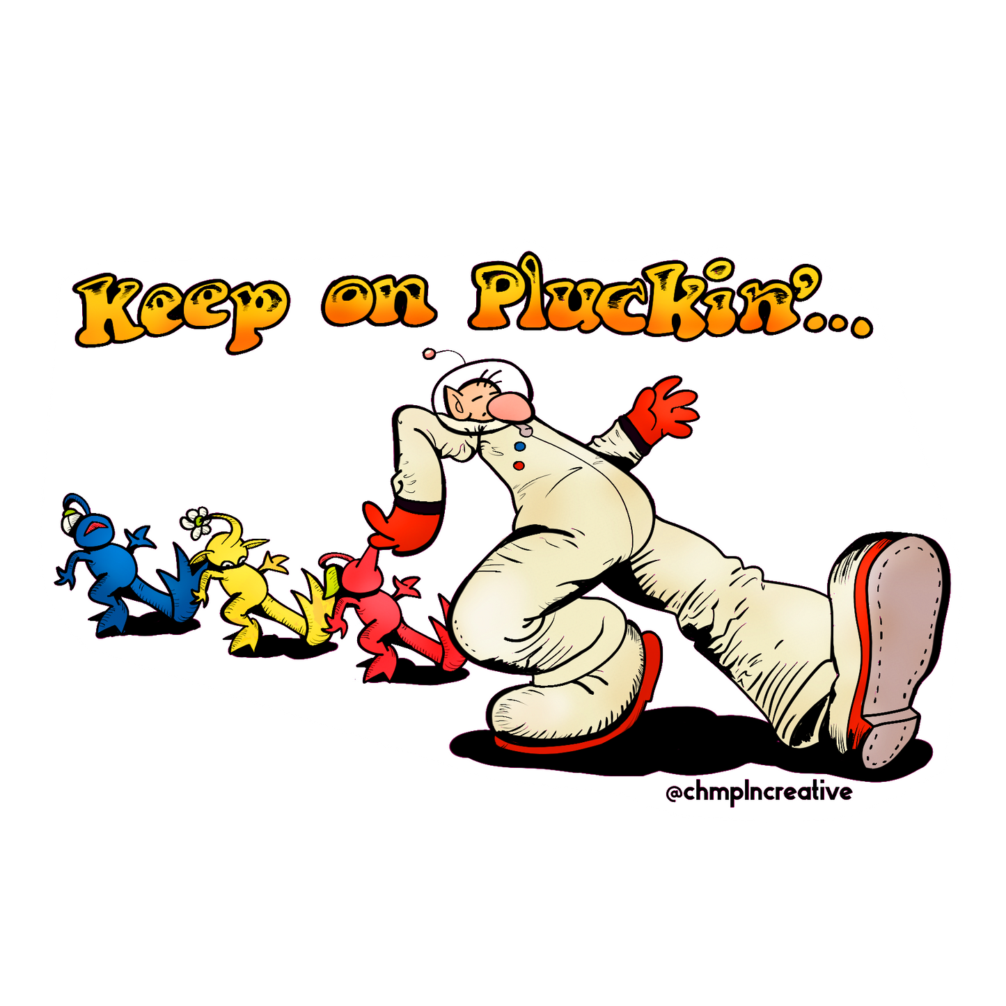 Keep on Pluckin' Sticker